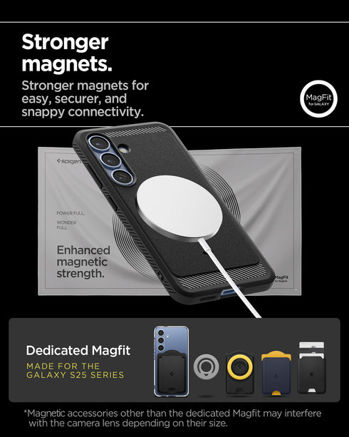Spigen Galaxy S25 Case – Rugged Armor (MagFit)